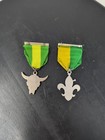 Two Lds Boy Scout  duty To God   on My Honor  Award Ribbons Yellow Green