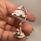 Dollhouse Miniature 1 12 Scale Lamp  non-electric  With Roses Vintage Style