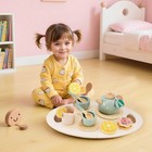 15pcs Western Kitchen Wooden Tea Sets Play Kitchen Dishes tea Toy Set For Kid Us