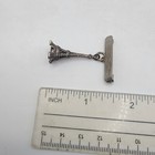 Vintage Paris Eiffel Tower Theme Silver Tone Bar Pin Travel Souvenir 