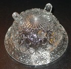 Sweet Antique   Vintage Cut Glass Ashtray - 3 3 4  Dia  X 2 