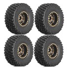 1 0 Brass Rubber Beadlock Wheels Tires For 1 18 Trx4m 1 24 Axial Scx24 Rc Parts