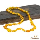 Baltic Amber Necklace Olive Shape - Safety Clasp - Infant -