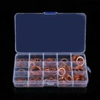 150 Pcs Copper Crush Washer Gasket Set Flat Ring Seal Assortment Kit M5 - M22