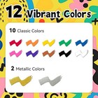 12 Colors Jumbo Markers  15mm Jumbo Felt Tip  Acrylic Paint Markers For Rock 