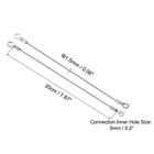 Patikil Stainless Steel Lanyard Cable 1 5mmx20cm  10 Pack Eyelets Ended Security