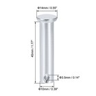 Single Hole Clevis Pins 10mm X 45mm Flat Head Zinc-plating Solid Steel Pin 6pcs