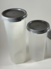 New  Tupperware Modular Mates Round Containers   1  2  3  4 Black Seals Lids