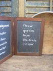 Early Antique School Slate Double  Chalkboard Mortise   Pin Wood Frame