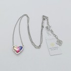 New Kendra Scott Ari Heart Silver Plated Necklace In Watercolor