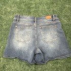 Judy Blue Womens Sz L Maternity Stretch Mid Rise Denim Shorts Dark Wash Comfort