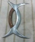 2 Paircustom Hand Made Beautiful Real Steel Deer Horn Knife  With Leather Sheath