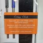 Cross Pearlescent Pink Click Pen Anodized Clip   Pouch W Extra Refills  at0625