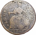 1787 Connecticut Colonial Copper Coin Miller 31 2-r 3 Draped Bust