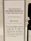 Basil Aromatherapy Pure Essential Oil  33oz Bath   Body Works New Discontinued 