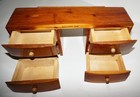 Vintage Small Cedar Wood Yellowstone Park Mini Vanity Dresser   Desk 11  X 4 5 