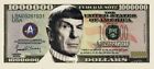     Pack Of 25 Star Trek Spock Leonard Nimoy 1 Million Dollar Bill Novelty Money    