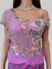 Cambodian Outfit  see Thru Top     2 Pieces  Khmer Shirt   Skirt