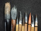 N1428 Vintage Japanese Calligraphy Brush Set Of 9 Shodo Sumie Ink Painting Pen