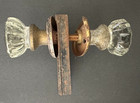 Vintage     Antique Glass Door Knobs With Door Mortise Lock     Free Shipping