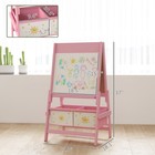 Qaba 3-in-1 Art Easel For Kids  Double-sided Kids Easel With Paper Roll  Pink