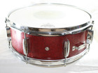 Red Sparkle Vintage Snare Drum - 14x5 - Wood - For Parts Repair