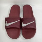 Nike Benassi Solarsoft 2 Anthracite Red Sandals 705474-601 Men   s Size 14 Slip On