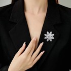 3 00ct Round Cut Simulated Diamond Women s Wedding Brooch 14k White Gold Plated