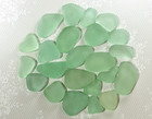 Genuine Sea Glass From Japan Surf-tumbled Pale Green Color 55g
