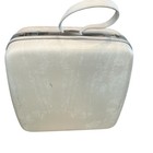 Vtg 1960s Samsonite Silhouette W handle White Hard Shell Luggage Suitcase W key