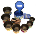 Chakra Healing Tibetan Singing Bowl Brown 7 Sets Of Meditation Bowls By Nhz