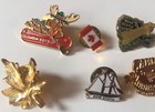 6 Canadian Pins Pinbacks
