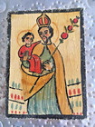 Vintage 1980 s Tin   Wood San Jose Retablo Plaque By Marie Romero Cash