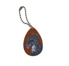 Borzoi Russian Wolfhound Dog Keychain  Hand Painted Charm Key Tag Ornament