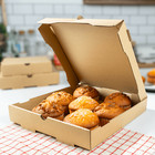 Karat Corrugated Pizza Box  12  x12  x2    Kraft - 50 Pcs  Fp-pbf12k