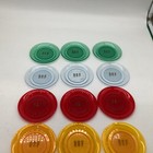 12 Plastic Retro 1950s Coasters Jewel Tones Plastic Monogrammed Daf