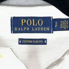 Polo Ralph Lauren Polo Shirt Mens Small White Long Sleeve Cotton Custom Slim Fit