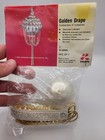 Leewards Golden Drape Makes 1 Vtg Sequin Bead Christmas Ornament Craft Kit