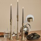 Vintage Cast Iron Taper Candle Holder - Large - 2 55     13 77  Antique Brass