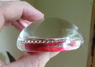 1890s The Celebrated Harper Whiskey Pre Pro Glass Advertising Paperweight