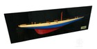 1930 Rainbow J-class Half Hull Wood Model 35 5  America s Cup Yacht Wall Decor