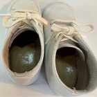 Vintage Ivory White Leather Crib Baby Walker Shoes