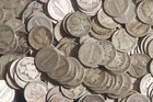 Mercury Dime Roll  50 Coins  90  Silver  worn damaged  Lot E87