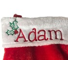 Embroidered Christmas  Stocking Personalized Holly   Name