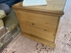 Old Antique Pine Chest  Vintage Wooden Storage Trunk  Blanket Box  Coffee Table 