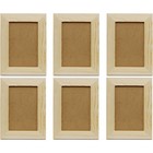Pack Of 6 Unfinished Solid Pine Wood Picture Frames For Diy Painting Arts And