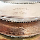 Vtg Sterling Silver Rim Glass Coasters Set Of 4 Frank M  Whiting Mcm Star Burst