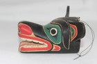 Classic Northwest Coast Design Mini Wolf Carved Wooden Mask Haida Art