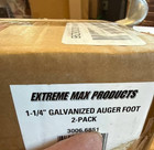 Extreme Max 3006 6851 Galvanized Auger Foot For Dock Post - 1-1 4   Set Of 2