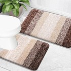 Bathroom Rugs Set 2 Pcs Soft Absorbent Bath Mat And U-shaped Contour Toilet Rug